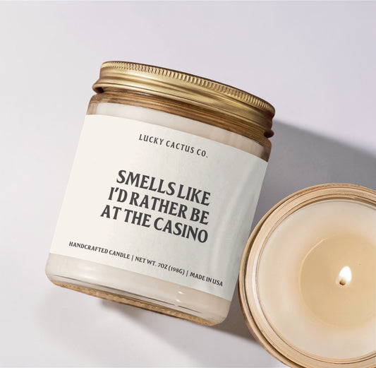 I'd Rather Be At The Casino Candle
