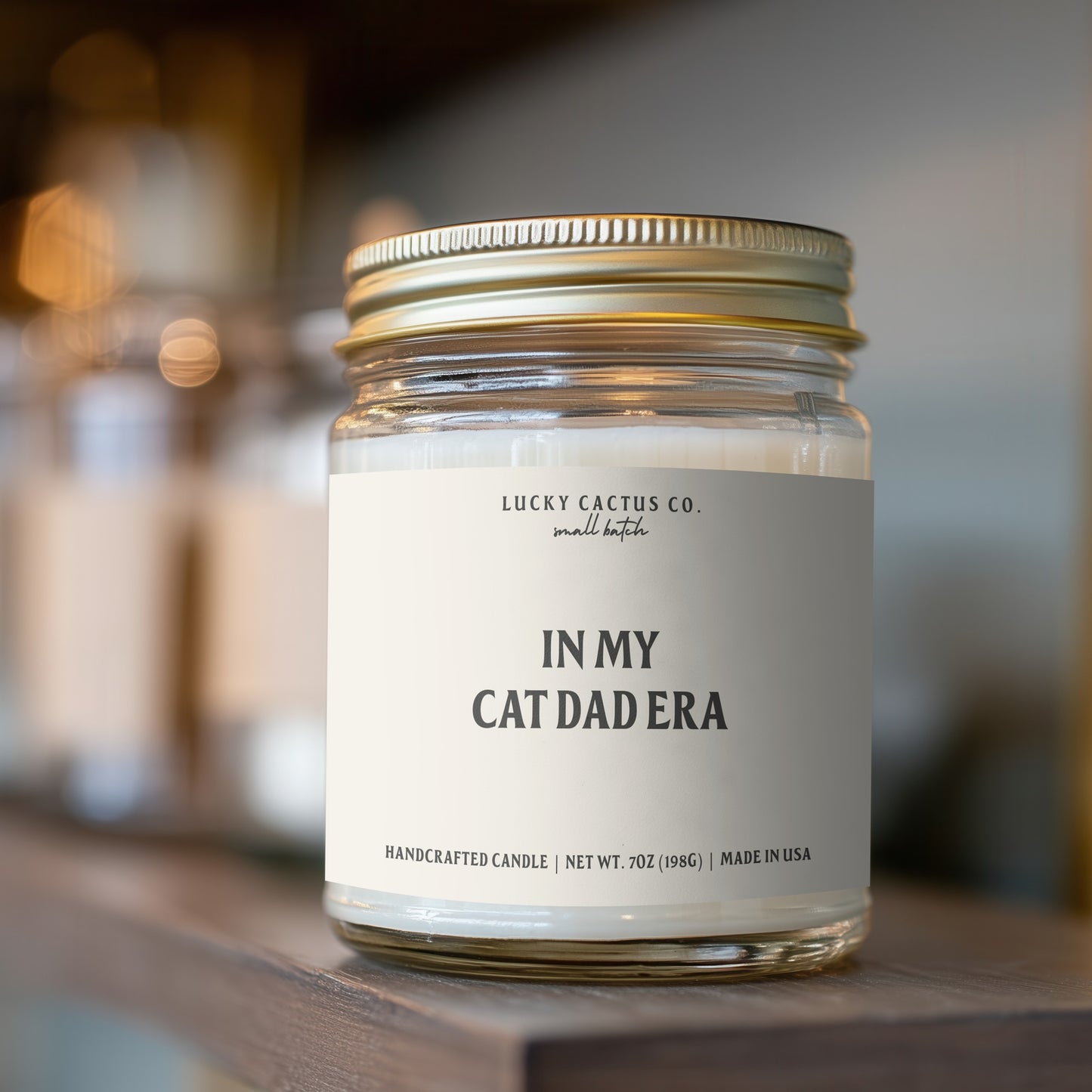 Cat Dad Birthday Gift Candle